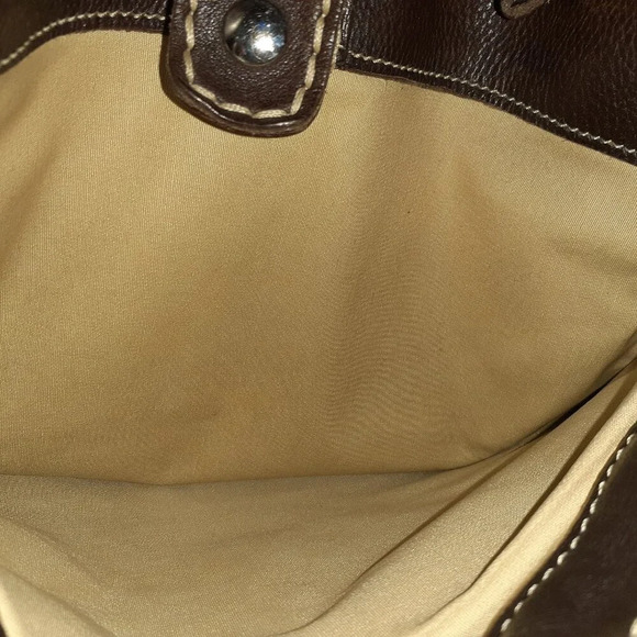 ROOTS-Venetian Village Prince-Crossbody-Chocolate Brown Tribe Leather-Excellent - Picture 8 of 9